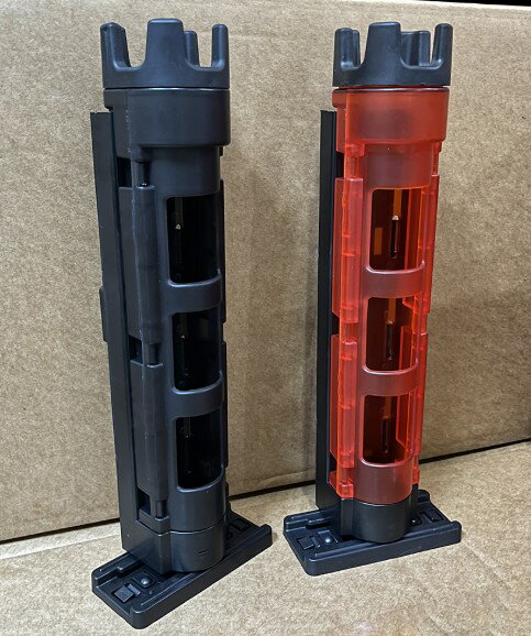2個セット【釣具箱対応】ロッドホルダー カップホルダー付き｜釣り箱アクセサリー 立て掛け式ロッドス..