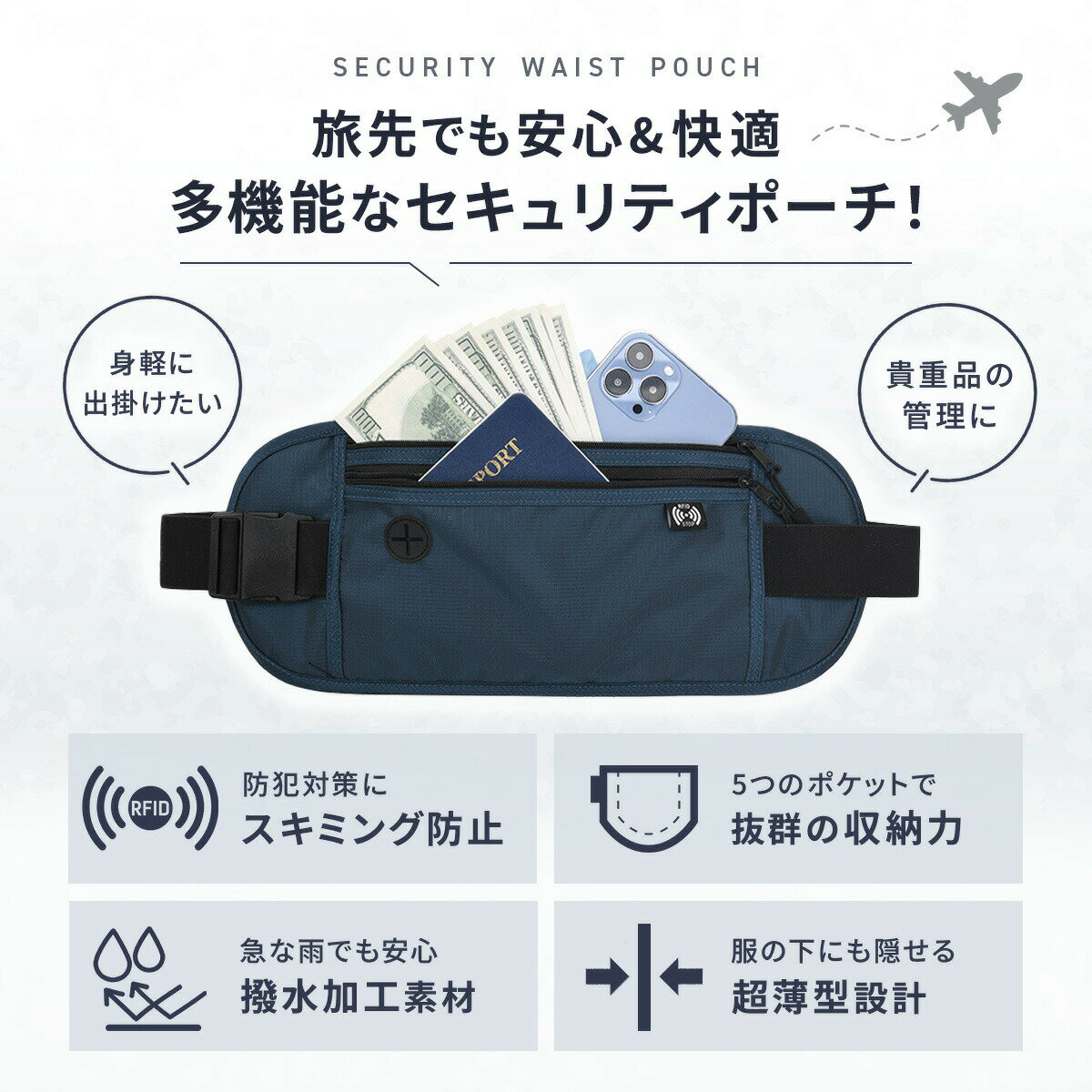 セキュリティポーチ パスポートケース スキミン...の紹介画像2