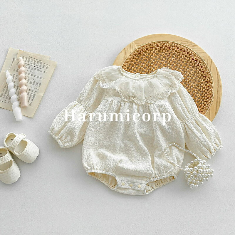 樂天商城 - ロンパース 長袖 春 夏 秋 冬 男の子 女の子に刺繍 花柄 白ベビー カバーオール キッズ 綿 新生児 赤ちゃん ベビー服 ボディスーツ 子供服 退院着 ベビーロンパース ルームウェア パジャマ お部屋着 おしゃれ 可愛い 66cm 73cm 80cm 90cm 出産お祝い