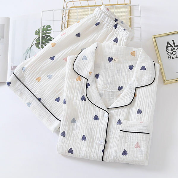 Underwear, Sleepwear - パジャマ レディース 春夏 半袖 ルームウェア 綿素材 ガーゼ セットアップ tシャツ パンツ ナイトウェア 婦人パジャマ ママ パジャマセット 産後 姫系 寝巻き 部屋着 寝間着 柔らか 快適 ゆったり 体型カバー 大きいサイズ 新品