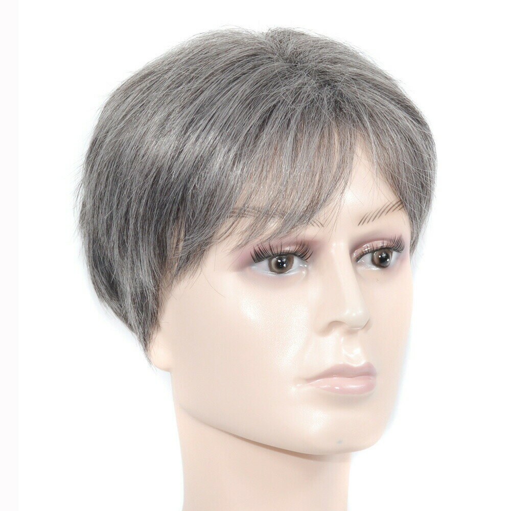 Full Wigs （Male） - メンズウイッグ 男性用 かつら フルウィッグ 短い かつら おじいちゃん 父 ビジネス 中高年 カツラ お年寄り用 フルウィッグ 脱毛隠し 白髪 自然 通気