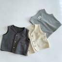 ニット ベスト キッズ ベビー服 男の子 女の子 トップス 綿 コットン 子供服 アウター 赤ちゃん カットソー ユニセックス 子ども服 おしゃれ 可愛い 幼稚...