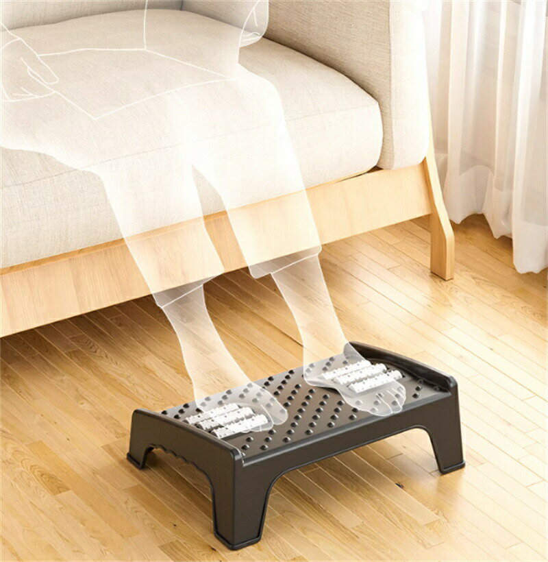 フットレスト デスク下 足置き台 マッサージローラー付き 斜め 滑り止め 足のマッサージ 足置き 足枕 足乗せ台 足まくら 安定感 デスクワーク 自宅 オフィス用 テレワーク 車 足休め おすすめ 選べる3色