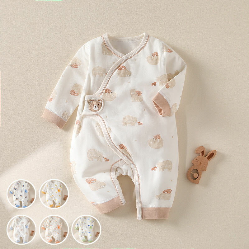 6色 ロンパース 長袖 綿100％ ベビー服 女の子 男の子 前開き 春夏秋冬 新生児 服 カバーオール キッズ 子供服 ボディスーツ 長ズボン 韓国 可愛い 洋服 パジャマ ルームウェア 部屋着 赤ちゃん 保育園 52cm 59cm 66cm お食い初め ギフト 出産祝い プレゼント 3ヶ月 6ヶ月