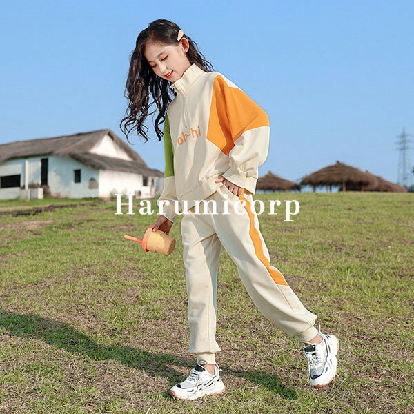 樂天商城 - 子供服 女の子 セットアップ キッズ 春秋 ジャージ 上下セット 韓国子供服 パンツセット 長袖 tシャツ ロングパンツ 長ズボン 子供ジャージ トップス ボトムス 韓国子供服 ジュニア こども服 ベビー服 おしゃれ 可愛い 新品 160cm 150cm 140cm