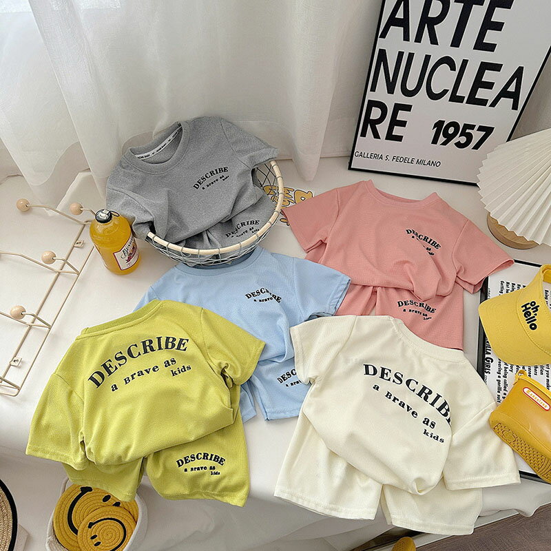 セットアップ キッズ 夏 子供服 女の子男の子 tシャツ 半袖 ショートパンツ ジュニア おしゃれ 可愛い ベビー服 ジャージ 上下セット スポーツ 赤ちゃん トップス ボトムス 半ズボン 誕生日 プレゼント 幼稚園 小学生 お出かけ 140cm 130 120 110 100 90 80