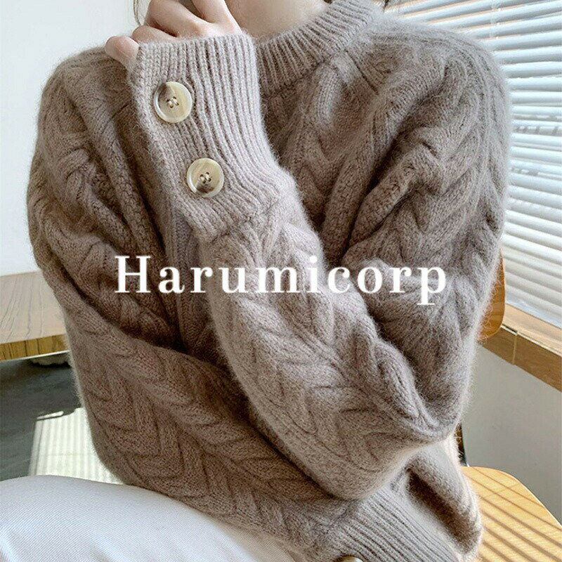 樂天商城 - ニット セーター レディース 40代 厚手 秋冬無地 ニットセーター ニットトップスラウンドネック カットソー ニットソー ニットウェア 長袖 tシャツ おしゃれ 可愛い 大きいサイズ 体型カバー 着痩せ 暖かい 韓国風 大人 上品 ゆったり 新品 20代 30代 50代 60代