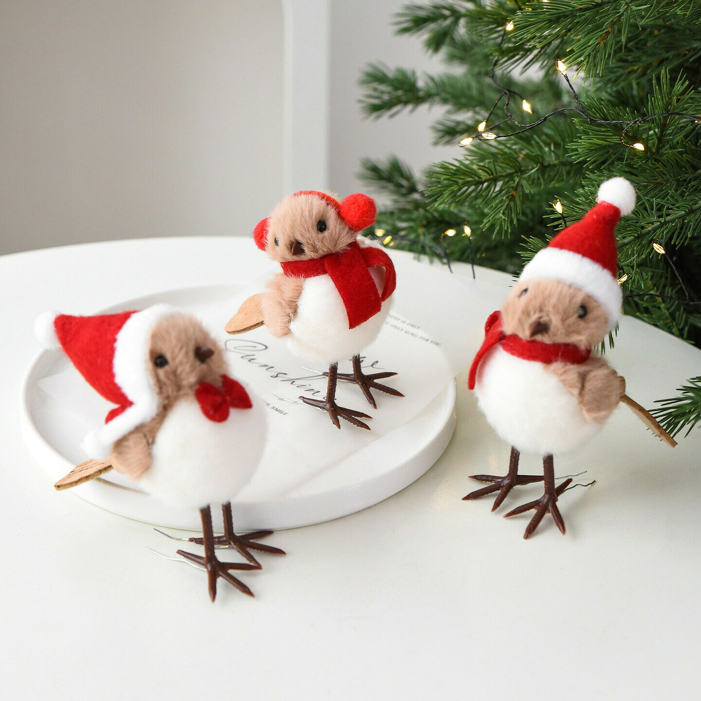 Halloween Goods - 3点セット クリスマス 置物 飾り ぬいぐるみ 装飾 撮影道具 デコレーション 鳥 パーティー オブジェ インテリア 雑貨 装飾 卓上 部屋 かわいい