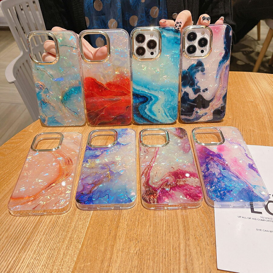 樂天商城 - 【12日限定！LINE登録で全品10%OFF☆】 iPhone15 ケース iPhone 14 ケース iPhone13 ケース iPhone12 ケース iPhone13 mini ケース iPhone11 ケース SE 13Pro 14Plus ケース iPhoneケース 韓国 かわいい 大理石 マーブル シェル エレガント キラキラ ゴールド おしゃれ