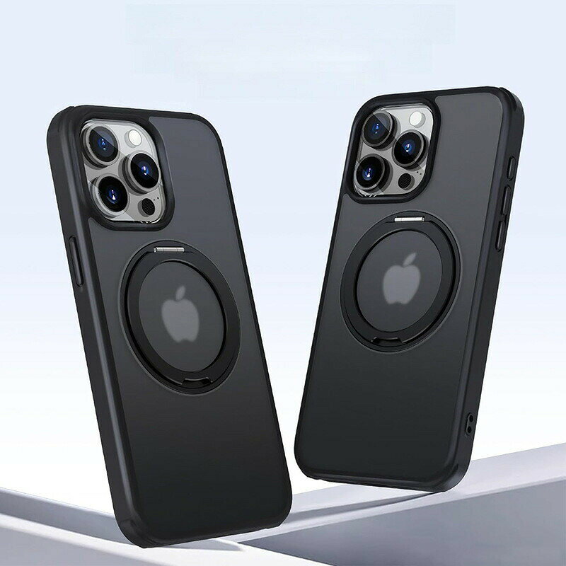 樂天商城 - 360°回転 片手持ち iPhone 16 Pro 対応 ケース リングスタンド マグセーフ対応 MagSafe 対応 スタンド リング付き 耐衝撃 MIL規格 落下防止 片手操作 スマホケース マグセーフ リング スマホカバー iPhone 15 16 Pro アイフォン 対応