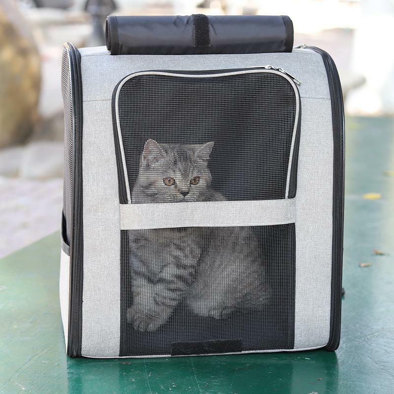 キャリーバッグ ペットキャリー バッグ 犬 猫 折りたたみ ショルダー 中 大型猫用 ...