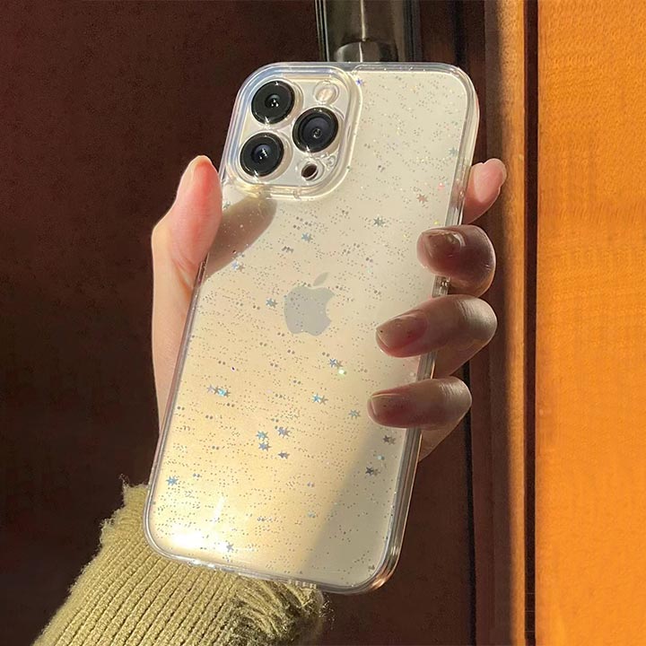 Rakuten - iPhone17Proケース ラメ 星 スター iphoneケース iphoneカバー スマホケース スマホカバー スマートフォンケース iPhone12 iPhone13 iPhone14 iPhone15 Pro Max　ケース アイフォン15ケース 携帯カバー 春 夏 秋 冬 クリア 透明 セール
