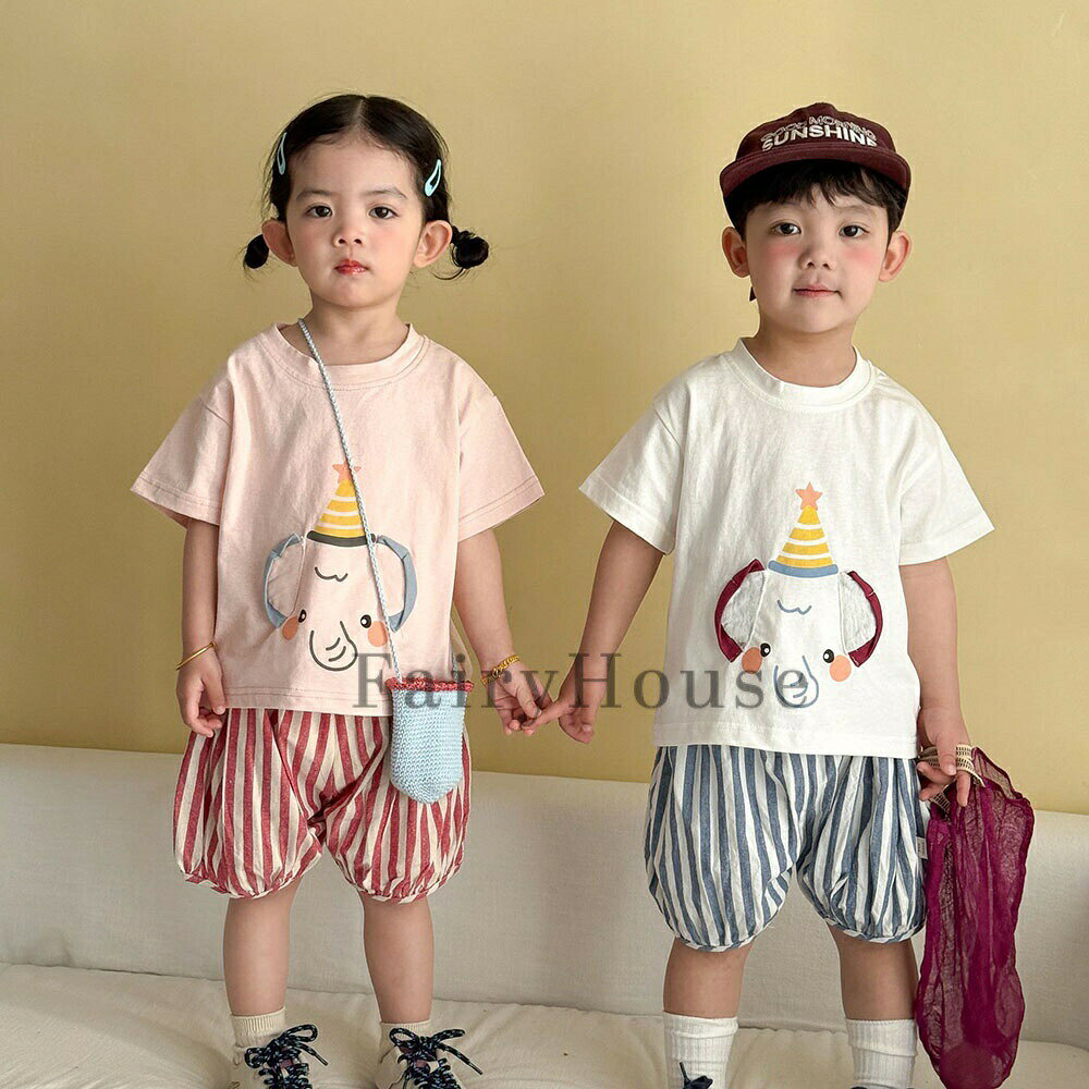 Rakuten - セットアップ キッズ 上下セット ベビー服 男の子 女の子 子供服 リンクコーデ 夏 スーツ 赤ちゃん ジュニア こども 子供 ベビー ジャージ スポーツウェア tシャツ 半ズボン 短パン 綿100％ コットン 双子 兄弟 姉妹 姉弟 兄妹 お揃い 80 90 100 110 120 130 140 150cm