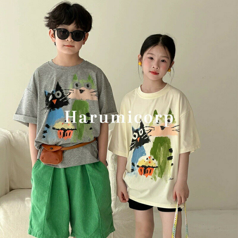 Tシャツ キッズ 男の子 女の子 ベビー服 tシャツ 半袖 子供服 トップス 綿 カット...