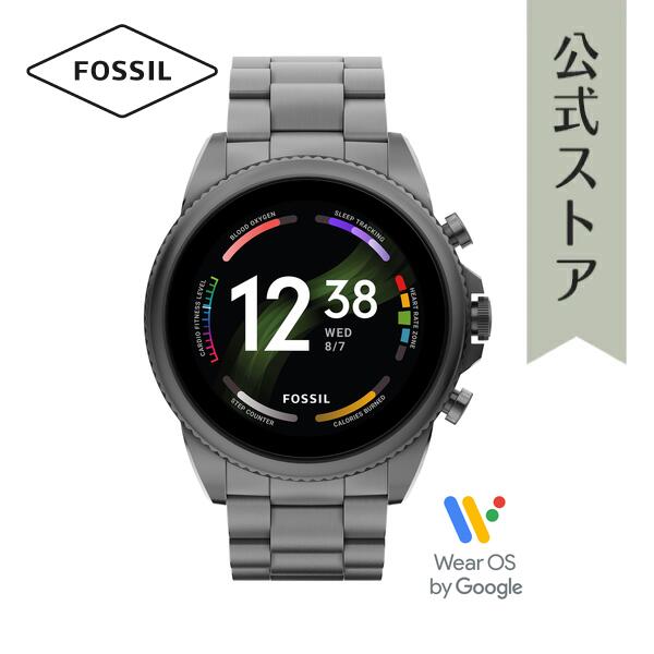 フォッシル 腕時計（メンズ） 【50%OFF】フォッシル スマートウォッチ ジェネレーション6 スモーク タッチスクリーン メンズ FOSSIL 腕時計 FTW4059 GEN 6 SMARTWATCH 公式 ブランド 健康管理 心拍 通話機能 音楽 gps 睡眠 防水 ペア