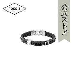 フォッシル アクセサリー BRACELET メンズ ブラック レザー VINTAGE CASUAL JF03686040 2021 スプリング FOSSIL 公式