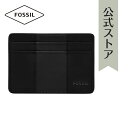 【フレッシャーズフェア/10%OFFクーポン】フォッシル カードケース メンズ ブラック レザー／PVC EVERETT ML4398001 2021 春 FOSSIL 公式