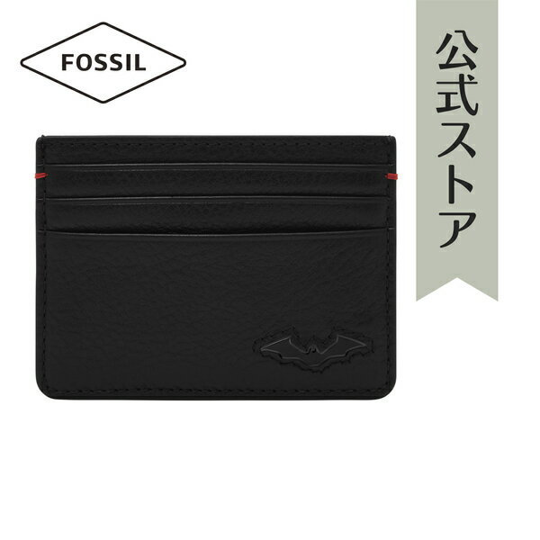 フォッシル カードケース メンズ ブラック エコレザー／スチール THE BATMAN ML4499001 2022 春 FOSSIL 公式