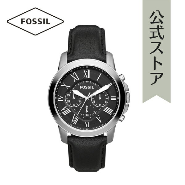 フォッシル 腕時計（メンズ） フォッシル 腕時計 クオーツ メンズ ブラック ジェニュインレザー FS4812 2013 夏 FOSSIL 公式 ブランド ビジネス 防水 誕生日 プレゼント 記念日 ギフト