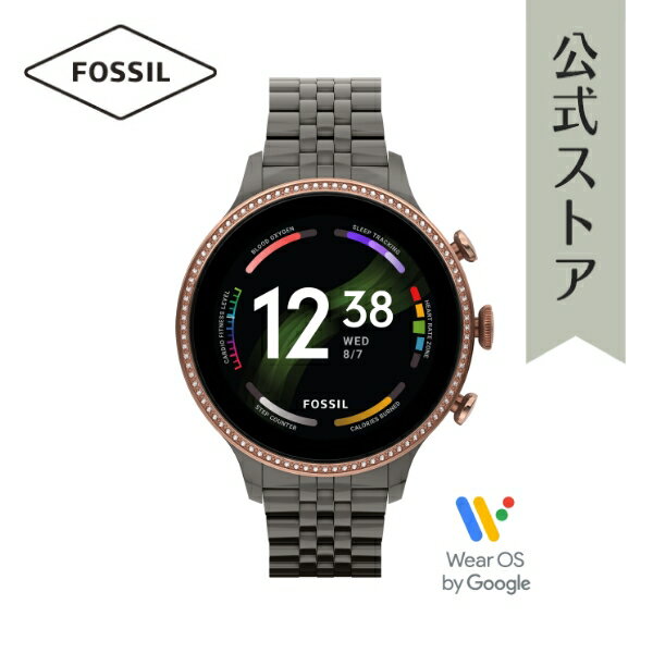 フォッシル スマートウォッチ ジェネレーション6 ガンメタル タッチスクリーン レディース FOSSIL 腕時計 FTW6078 GEN 6 SMARTWATCH 公式 ブランド 健康管理 心拍 通話機能 音楽 gps 睡眠 防水