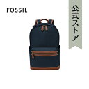 Fossil レザー Backpack メンズ ネイビー ナイロン/合成 Buckner MBG9630400 2024 Spring