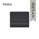 フォッシル 財布 メンズ フォッシル レザー Wallet メンズ ネイビー レザー Cillian SML1868414 2024 春