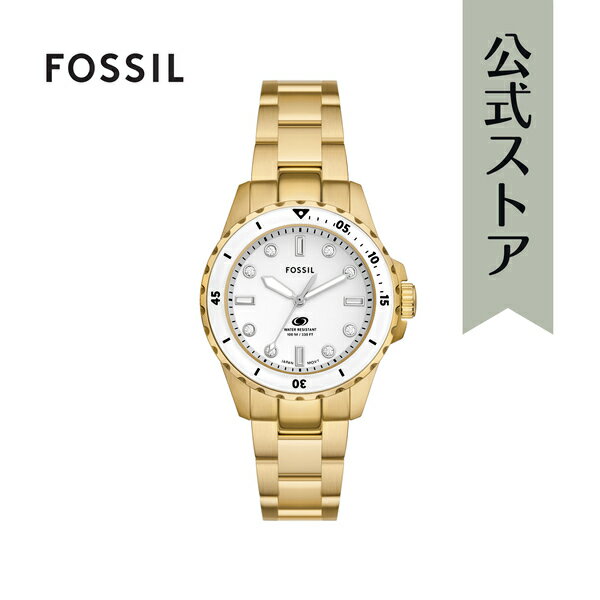 フォッシル フォッシル 腕時計 アナログ クオーツ レディース ゴールド ステンレススチール Fossil Blue Dive ES5350 2024 夏