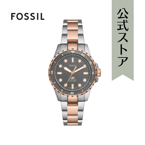 フォッシル フォッシル 腕時計 アナログ クオーツ レディース ツートン ステンレススチール Fossil Blue Dive ES5348 2024 夏