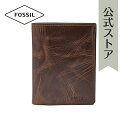 フォッシル 財布 メンズ フォッシル 財布 二つ折り メンズ ダークブラウン レザー DERRICK ML3686201 2015 秋 FOSSIL 公式