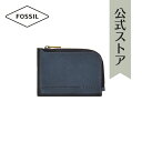 フォッシル 財布 メンズ 【GWセール/50%OFF】フォッシル カードケース メンズ ネイビー レザー ALLEN SML1861423 2023 秋 FOSSIL 公式