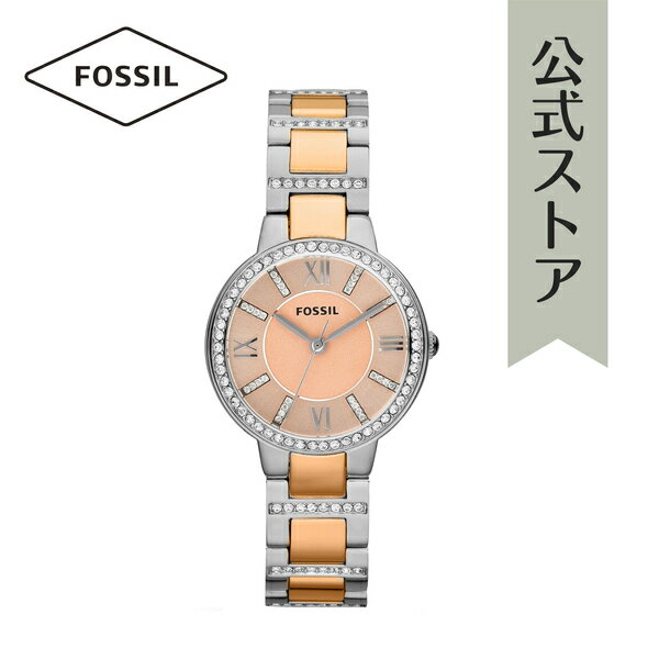 フォッシル 腕時計 クォーツ レディース シルバー＆ローズのツートーン ステンレススチール Virginia ES3405 冬 2013 FOSSIL 公式 ブランド ビジネス 防水 誕生日 プレゼント 記念日 ギフト その1