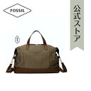 フォッシル ボストンバッグ バッグ メンズ ダークカーキ ナイロン／レザートリム RAEFORD MBG9606147 2023 春 FOSSIL 公式