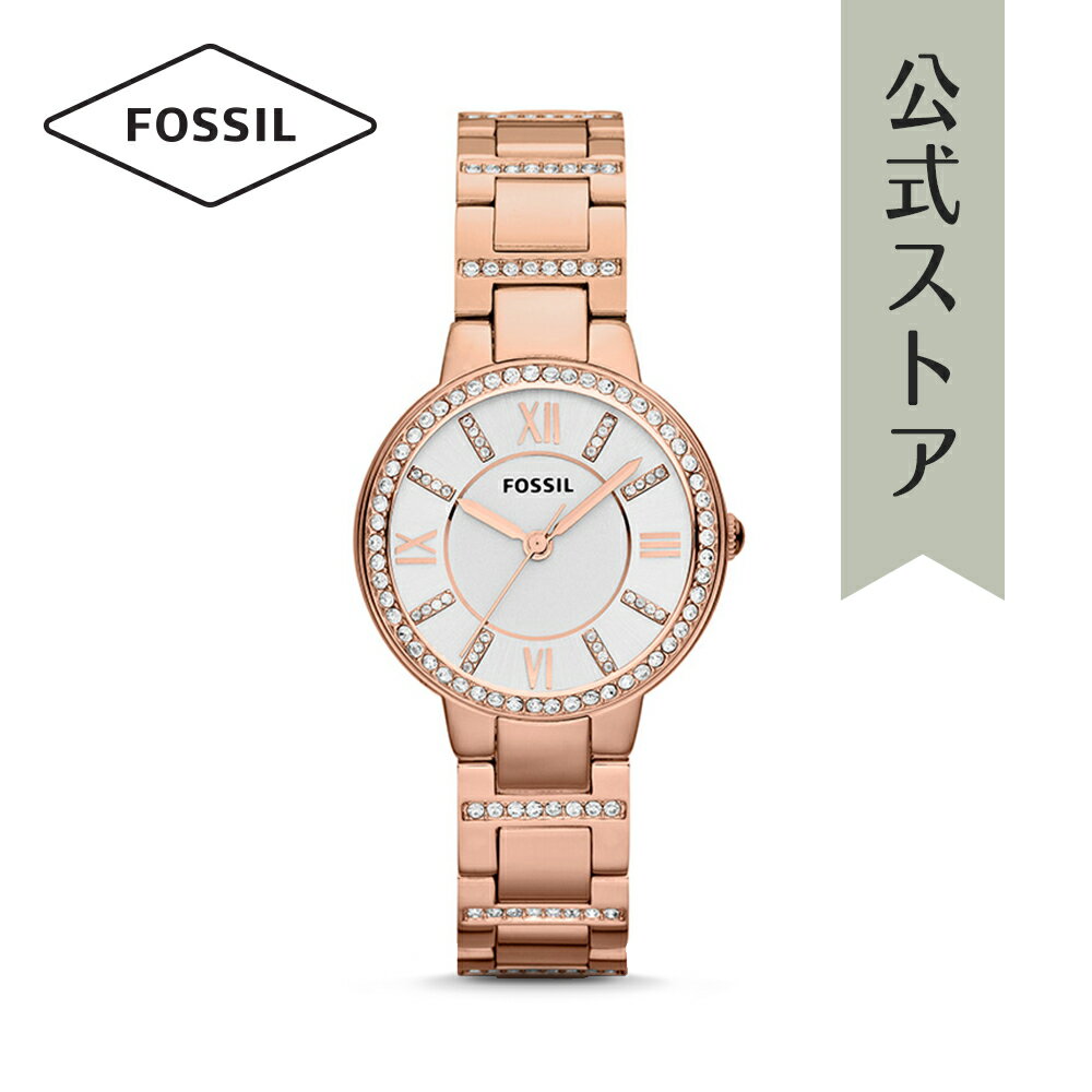 腕時計 レディース フォッシル アナログ 時計 ローズゴールド ステンレス VIRGINIA ES3284 FOSSIL 公式 ビジネス 生活 防水 誕生日 プレゼント 記念日 ブランド ギフト