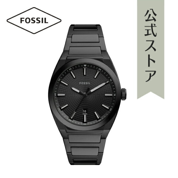 フォッシル 腕時計（メンズ） 【30%OFF】フォッシル 腕時計 アナログ メンズ FOSSIL 時計 ブラック FS5824 EVERETT 3 HAND エヴァレット 公式 ブランド ビジネス 防水 誕生日 プレゼント 記念日 ギフト