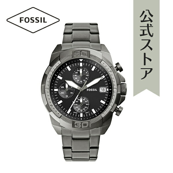 フォッシル 腕時計（メンズ） 【楽天スーパーSALE/20倍ポイント】フォッシル 腕時計 アナログ スモーク メンズ FOSSIL 時計 FS5852 44MM BRONSON 公式 ブランド ビジネス 防水 誕生日 プレゼント 記念日 ギフト