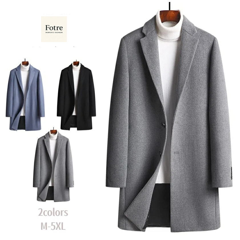 ウールコート アウター カジュアル アメカジ 防寒着 暖か 秋服 メンズ ビジネス 長袖 ロング チェスターコート トレンチコート ジャケット ロングコート ジャケット コート