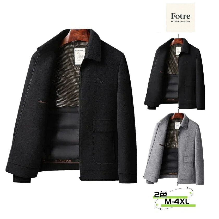 ウールコートメンズカジュアル防寒着...