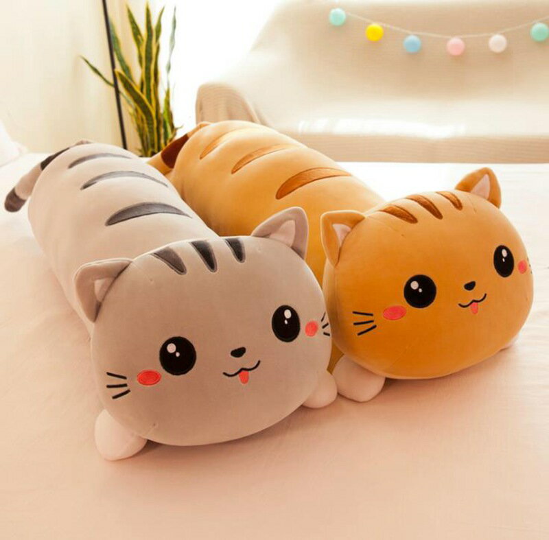 乐天商城 - ぬいぐるみ インテリア 猫 おもちゃ 可愛い 猫 おもちゃ特大 子供 グレー 出産祝い アフリカ 心地いい おもちゃ ふわふわで癒される ブラウン プレゼント 妊婦 動物 ねこ インテリア 子供 かわいい 可愛い こどもの日 抱き枕 クッション 柔らか 彼女 ぬいぐるみ