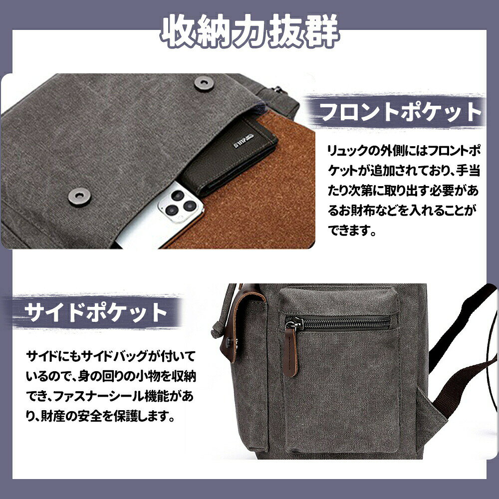 リュック メンズ 防水 通勤 付属 【送料無料】大容量 旅行 A3 ブラック 黒 収納 バ...