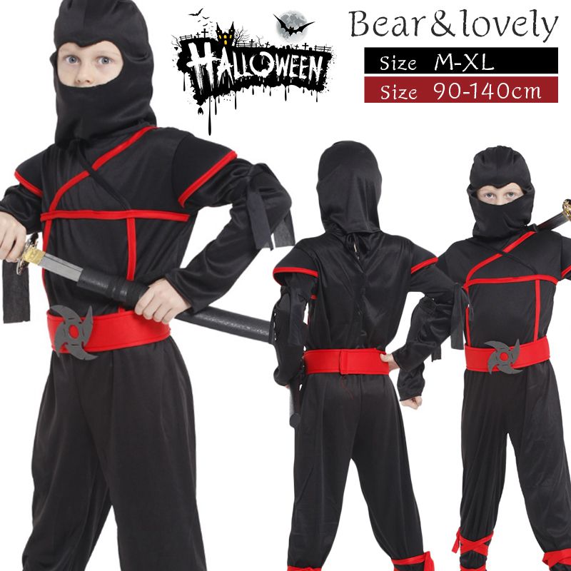 乐天商城 - 子供 男の子 忍者 スパイ しのび【ハロウィン】サンタ 衣装 仮装 コスチューム ハロウィーン ダンス衣装 キッズ コスプレ コスチューム サンタクロース コスプレ 仮装 110 120 130 140 ィー グッズ 仮装 変装
