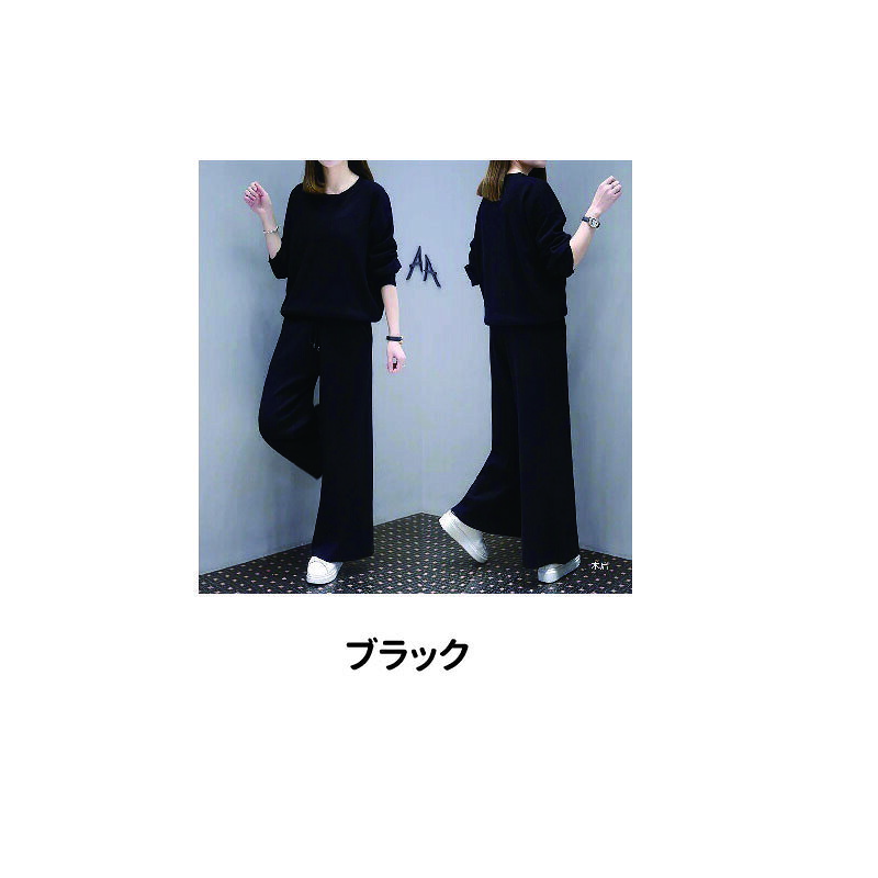 大きいサイズ レディース セットアップ 秋服 新作 2点セット トップス ワイドパン...