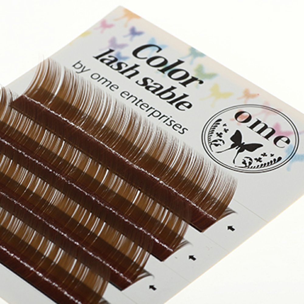 【ome】Colorラッシュ・セーブル モカブラウン Cカール 0.07mm×10mm