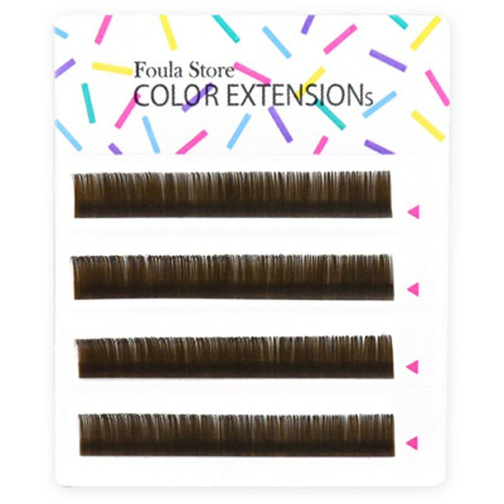 【Foula】カラーエクステ 4列シート カーキブラウン