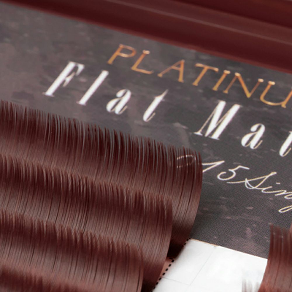 【Miss eye d'or】フラットマットラッシュディープルージュ Jカール 0.15mm×10mm