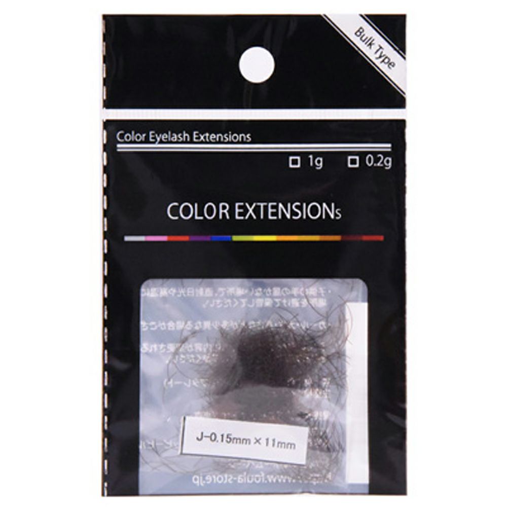 【Foula】カラーエクステ バラ カーキブラウン 0.2g Jカール 0.10mm×12mm