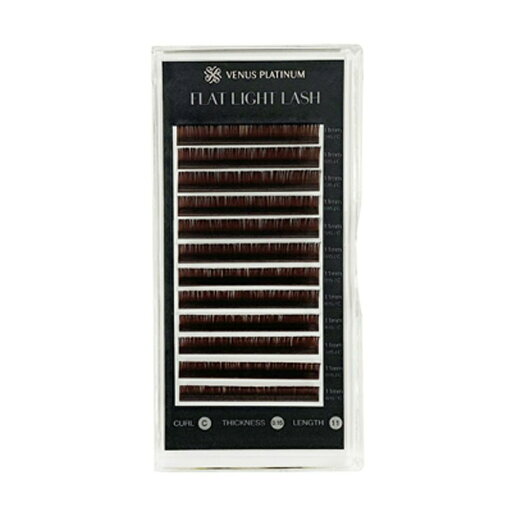 【VENUS PLATINUM】フラットライトラッシュ ココアブラウン Dカール 0.20mm×10mm 【VENUS PLATINUM】フラットライトラッシュ ココアブラウン Dカール 0.20mm×10mm