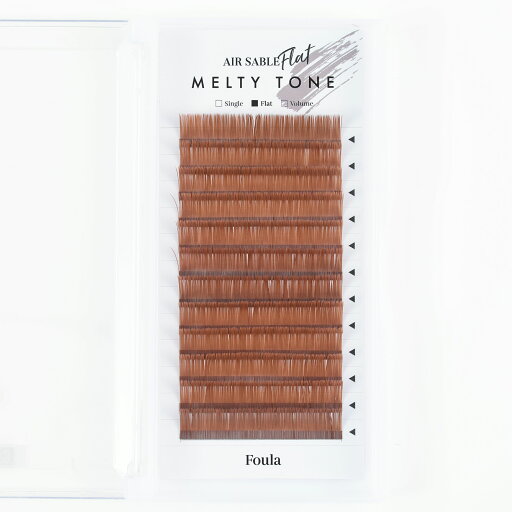 【Foula】エアーセーブル フラット キャラメルブラウン Jカール 0.20mm×11mm 【Foula】エアーセーブル フラット キャラメルブラウン Jカール 0.20mm×11mm