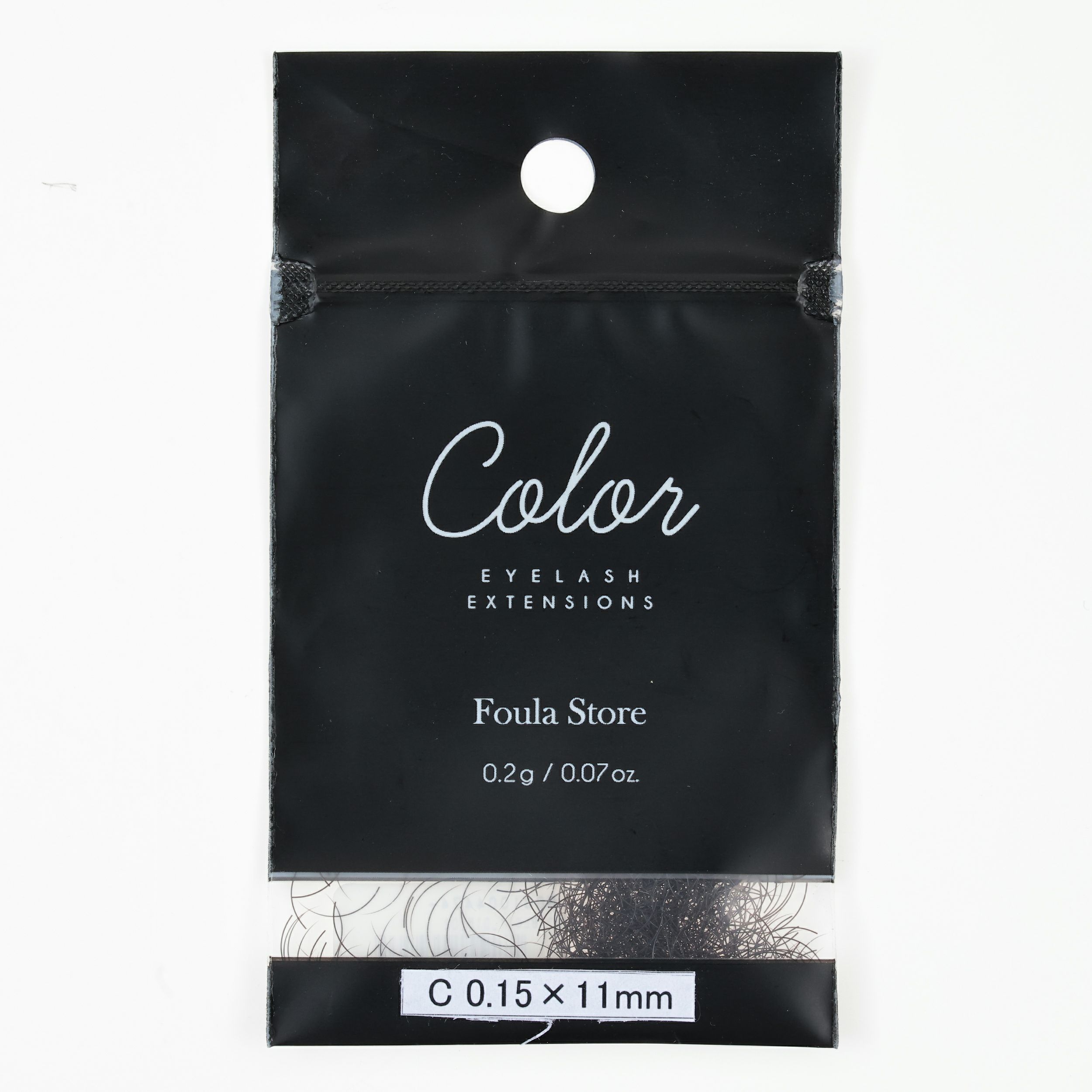 【Foula】カラーエクステ バラ ダークブラウン 0.2g Cカール 0.15mm×12mm