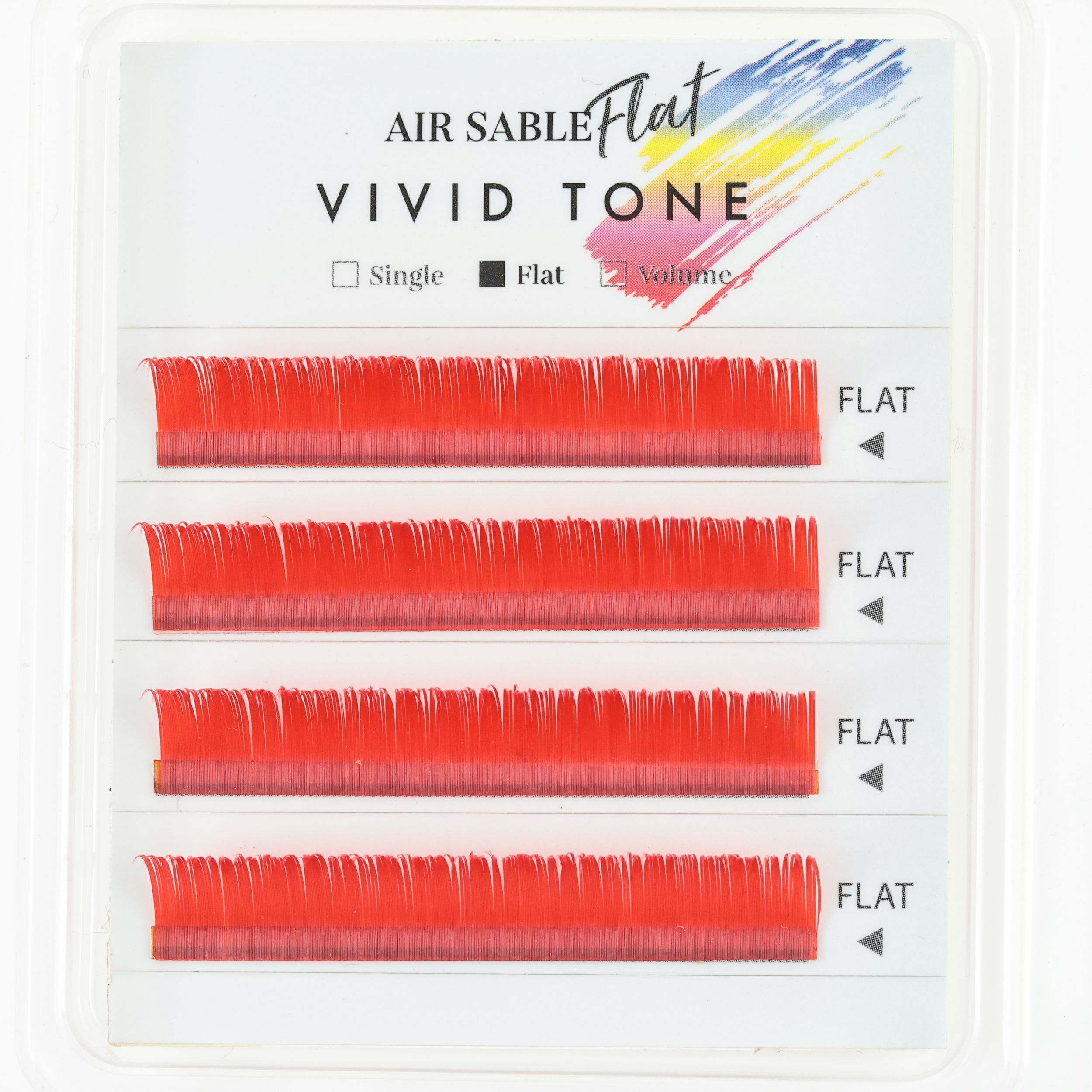 【Foula】エアーセーブル フラット レッド Dカール 0.15mm×12mm