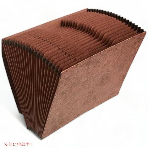 Accordion Files with Flap, 21?Pockets, 1/3?Tab, Letha Tone, Letter, Brown
